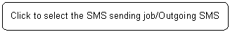ꨤx: Click to select the SMS sending job/Outgoing SMS