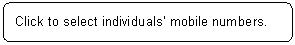 ꨤx: Click to select individuals mobile numbers.
