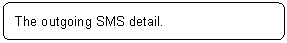 ꨤx: The outgoing SMS detail.