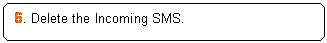 Rounded Rectangle: 6. Delete the Incoming SMS.