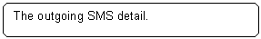 Rounded Rectangle: The outgoing SMS detail.
