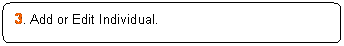 Rounded Rectangle: 3. Add or Edit Individual.