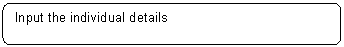 Rounded Rectangle: Input the individual details