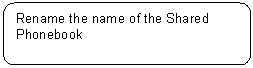 Rounded Rectangle: Rename the name of the Shared Phonebook 
