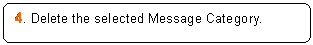 Rounded Rectangle: 4. Delete the selected Message Category.