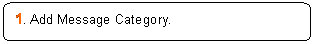Rounded Rectangle: 1. Add Message Category.